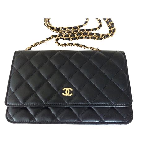 wallet chanel noir|authentic Chanel wallet on chain.